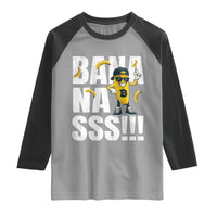 Banana Lovers Raglan Shirt Funny Bananas Vintage Style