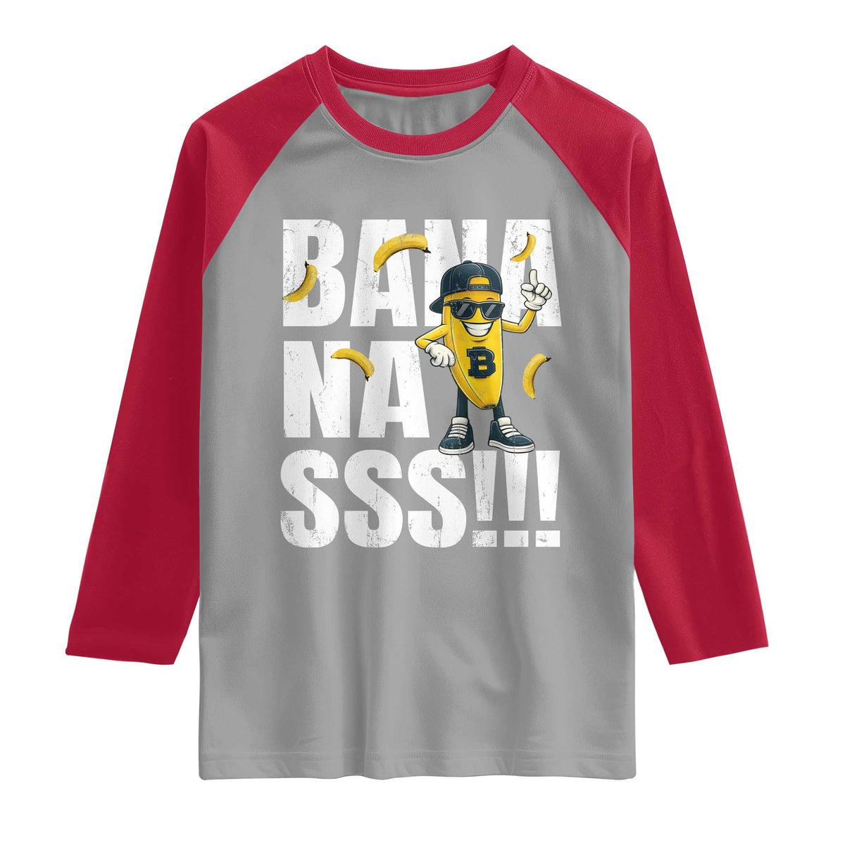 Banana Lovers Raglan Shirt Funny Bananas Vintage Style