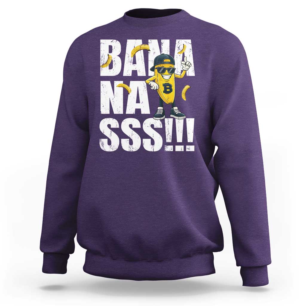Banana Lovers Sweatshirt Funny Bananas Vintage Style
