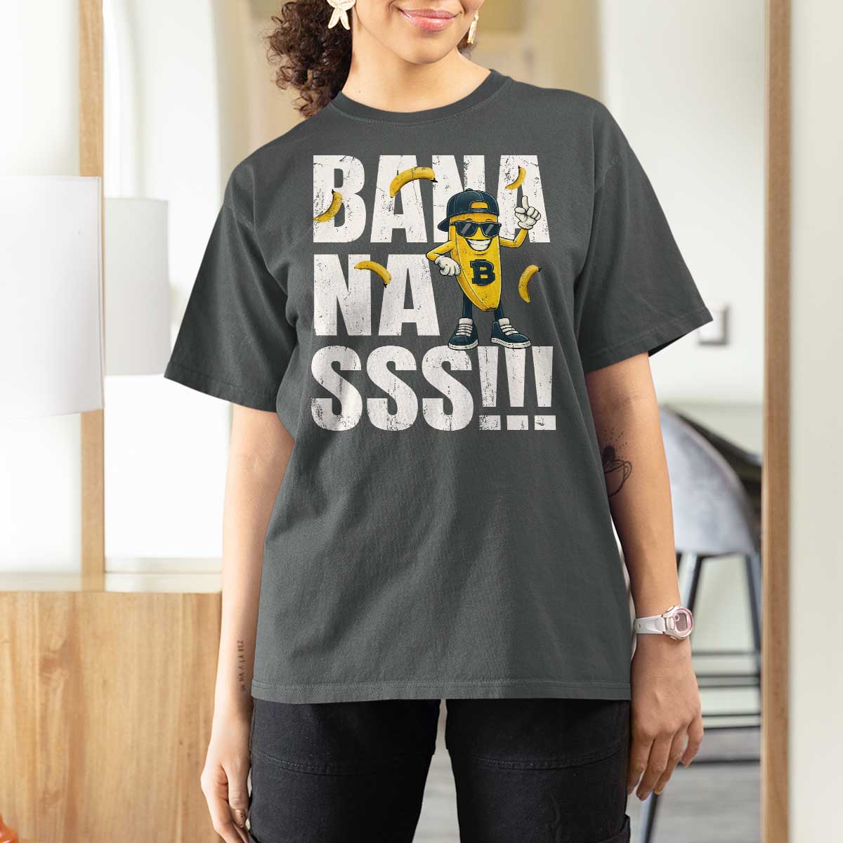 Banana Lovers T Shirt For Women Funny Bananas Vintage Style