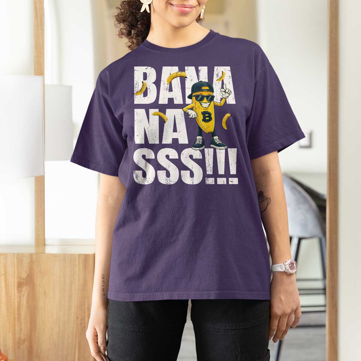 Banana Lovers T Shirt For Women Funny Bananas Vintage Style