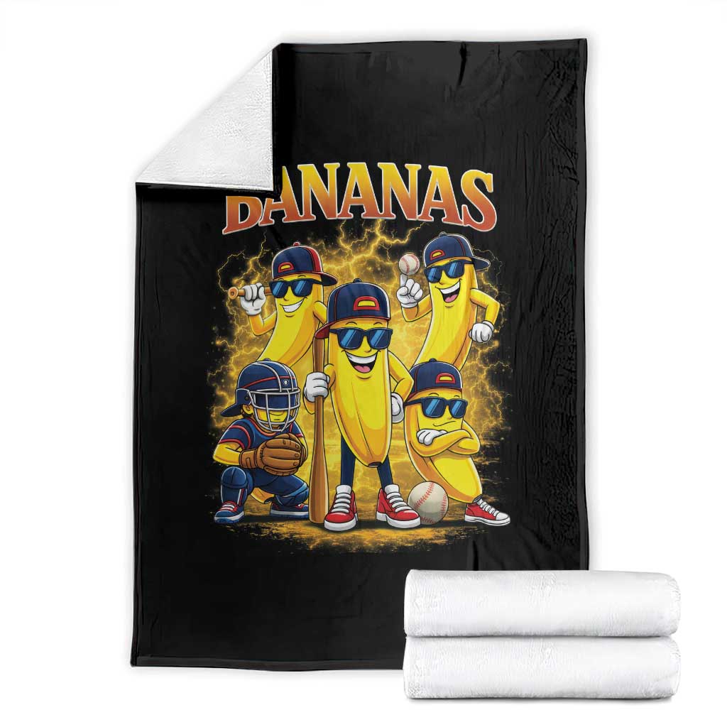 Funny Bananas Throw Blanket Lets Go Banana Cute Banana Lovers Bootleg