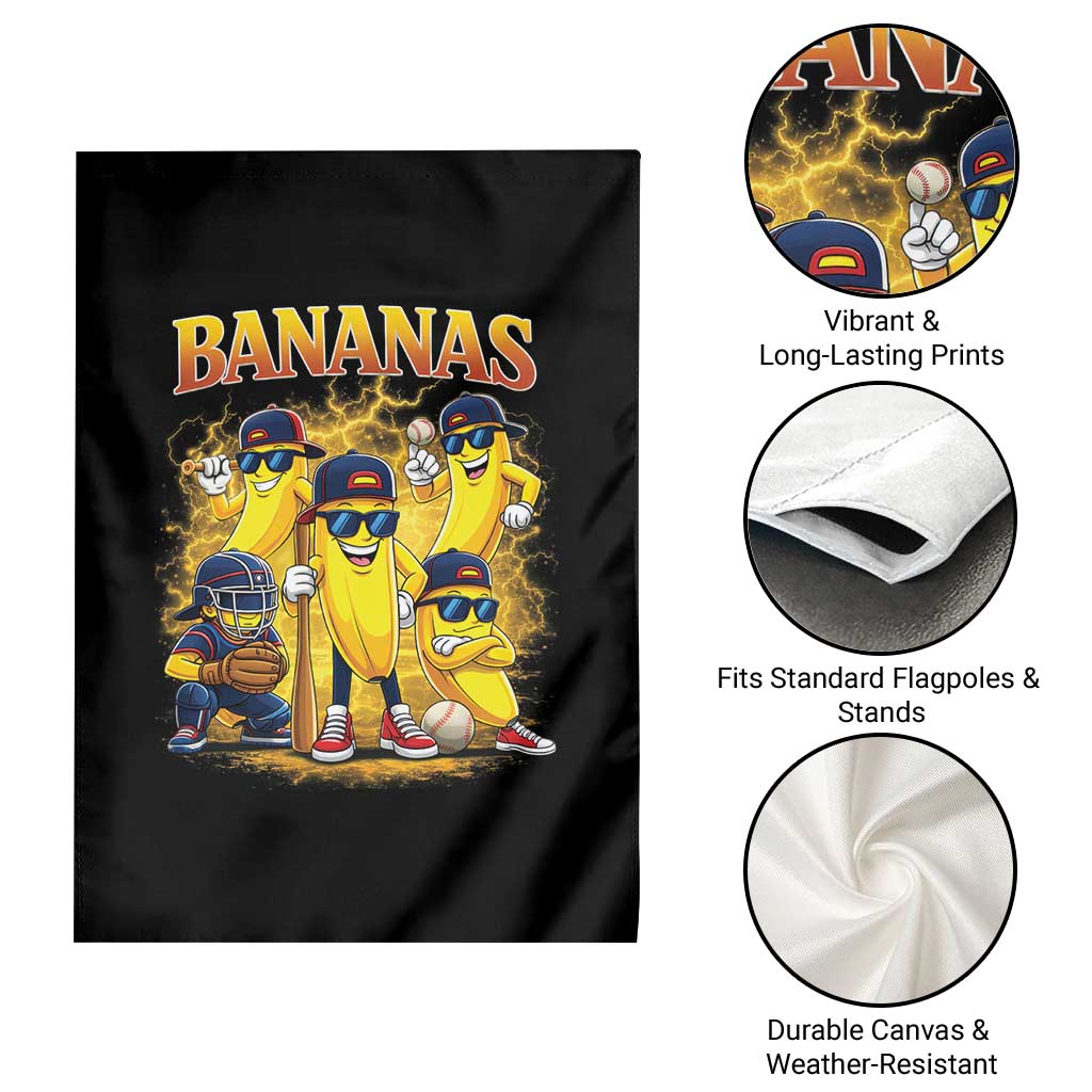 Funny Bananas Garden Flag Lets Go Banana Cute Banana Lovers Bootleg