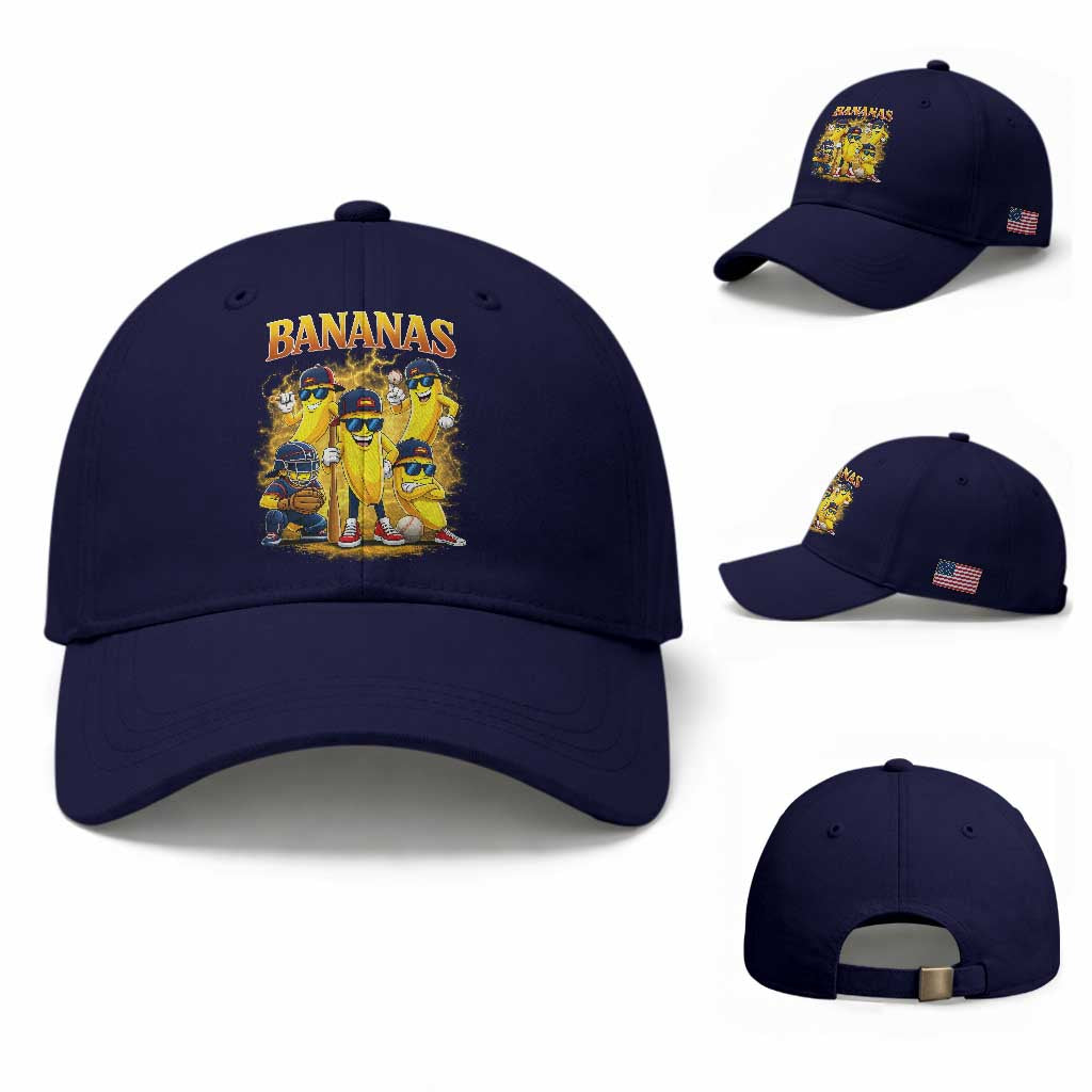 Funny Bananas Baseball Cap Lets Go Banana Cute Banana Lovers Bootleg