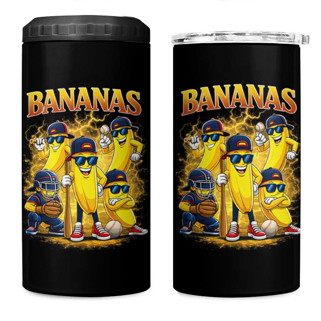 Funny Bananas 4 in 1 Can Cooler Tumbler Lets Go Banana Cute Banana Lovers Bootleg