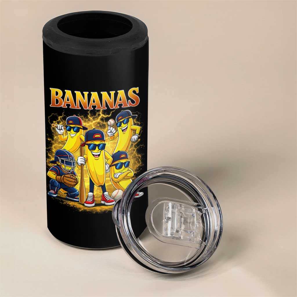 Funny Bananas 4 in 1 Can Cooler Tumbler Lets Go Banana Cute Banana Lovers Bootleg