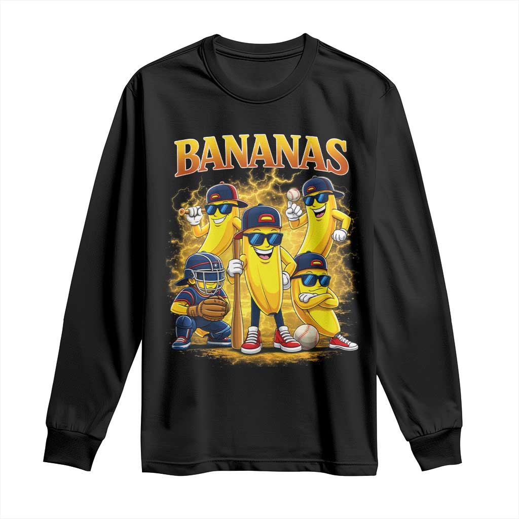 Funny Bananas Long Sleeve Shirt Lets Go Banana Cute Banana Lovers Bootleg