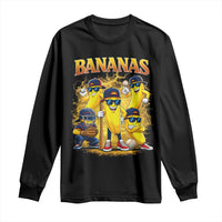 Funny Bananas Long Sleeve Shirt Lets Go Banana Cute Banana Lovers Bootleg