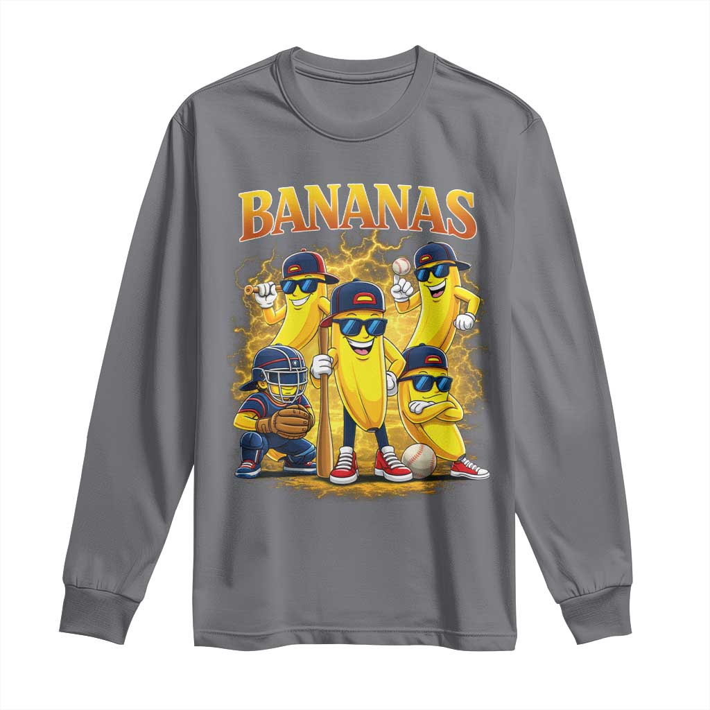 Funny Bananas Long Sleeve Shirt Lets Go Banana Cute Banana Lovers Bootleg