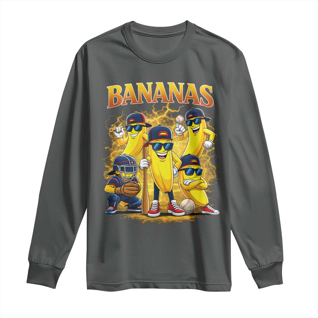 Funny Bananas Long Sleeve Shirt Lets Go Banana Cute Banana Lovers Bootleg