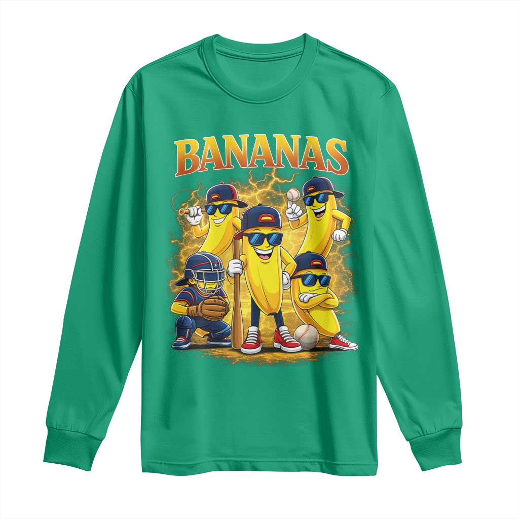 Funny Bananas Long Sleeve Shirt Lets Go Banana Cute Banana Lovers Bootleg