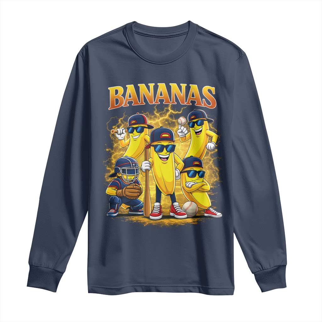 Funny Bananas Long Sleeve Shirt Lets Go Banana Cute Banana Lovers Bootleg