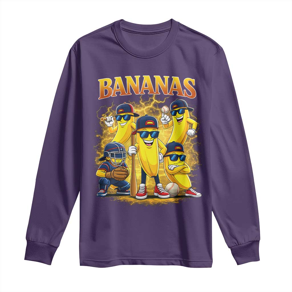 Funny Bananas Long Sleeve Shirt Lets Go Banana Cute Banana Lovers Bootleg
