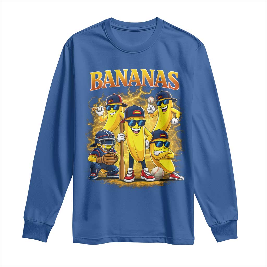 Funny Bananas Long Sleeve Shirt Lets Go Banana Cute Banana Lovers Bootleg