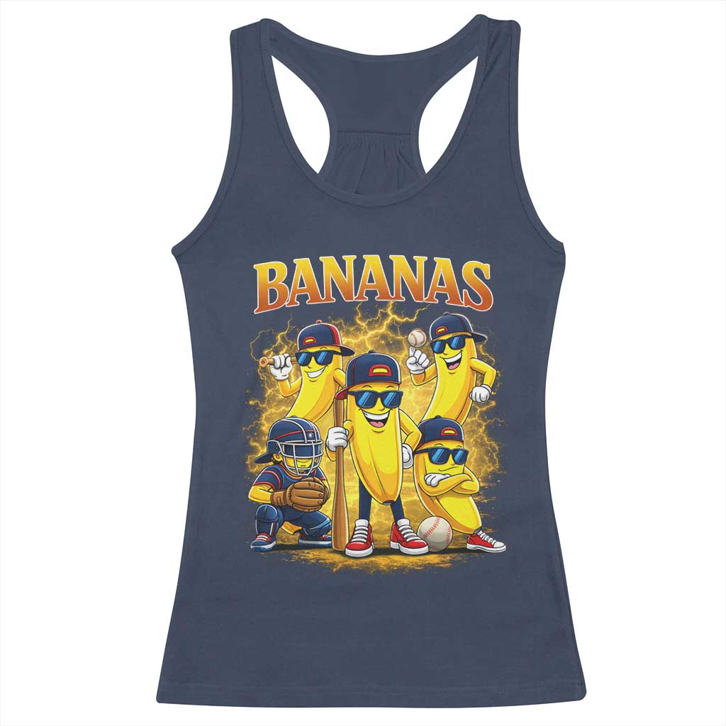 Funny Bananas Racerback Tank Top Lets Go Banana Cute Banana Lovers Bootleg