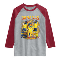 Funny Bananas Raglan Shirt Lets Go Banana Cute Banana Lovers Bootleg
