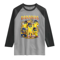 Funny Bananas Raglan Shirt Lets Go Banana Cute Banana Lovers Bootleg