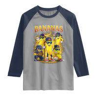 Funny Bananas Raglan Shirt Lets Go Banana Cute Banana Lovers Bootleg