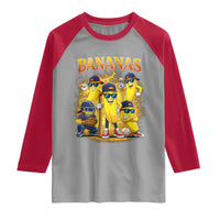Funny Bananas Raglan Shirt Lets Go Banana Cute Banana Lovers Bootleg