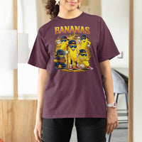 Funny Bananas T Shirt For Women Lets Go Banana Cute Banana Lovers Bootleg
