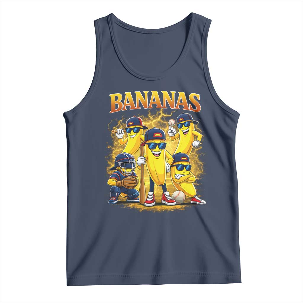 Funny Bananas Tank Top Lets Go Banana Cute Banana Lovers Bootleg