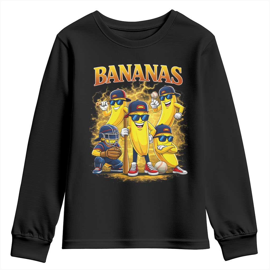 Funny Bananas Youth Sweatshirt Lets Go Banana Cute Banana Lovers Bootleg