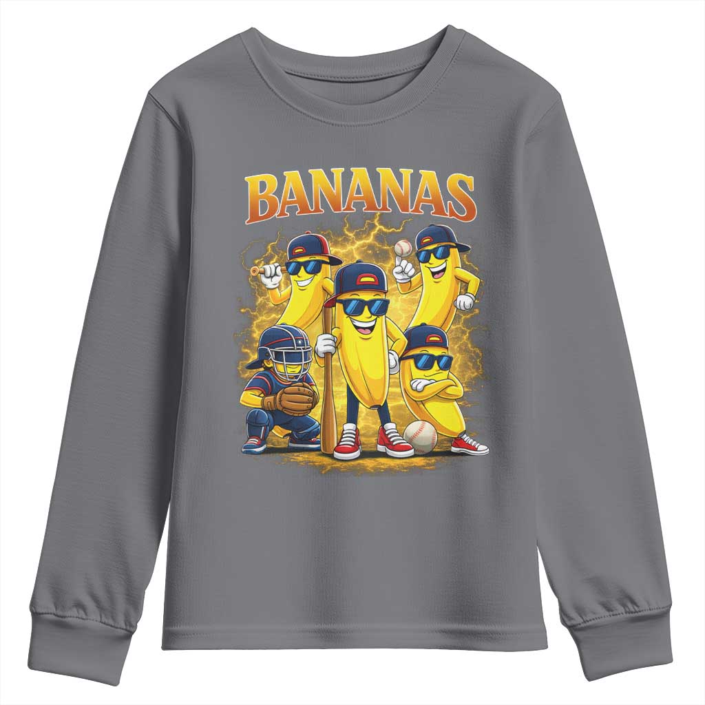 Funny Bananas Youth Sweatshirt Lets Go Banana Cute Banana Lovers Bootleg