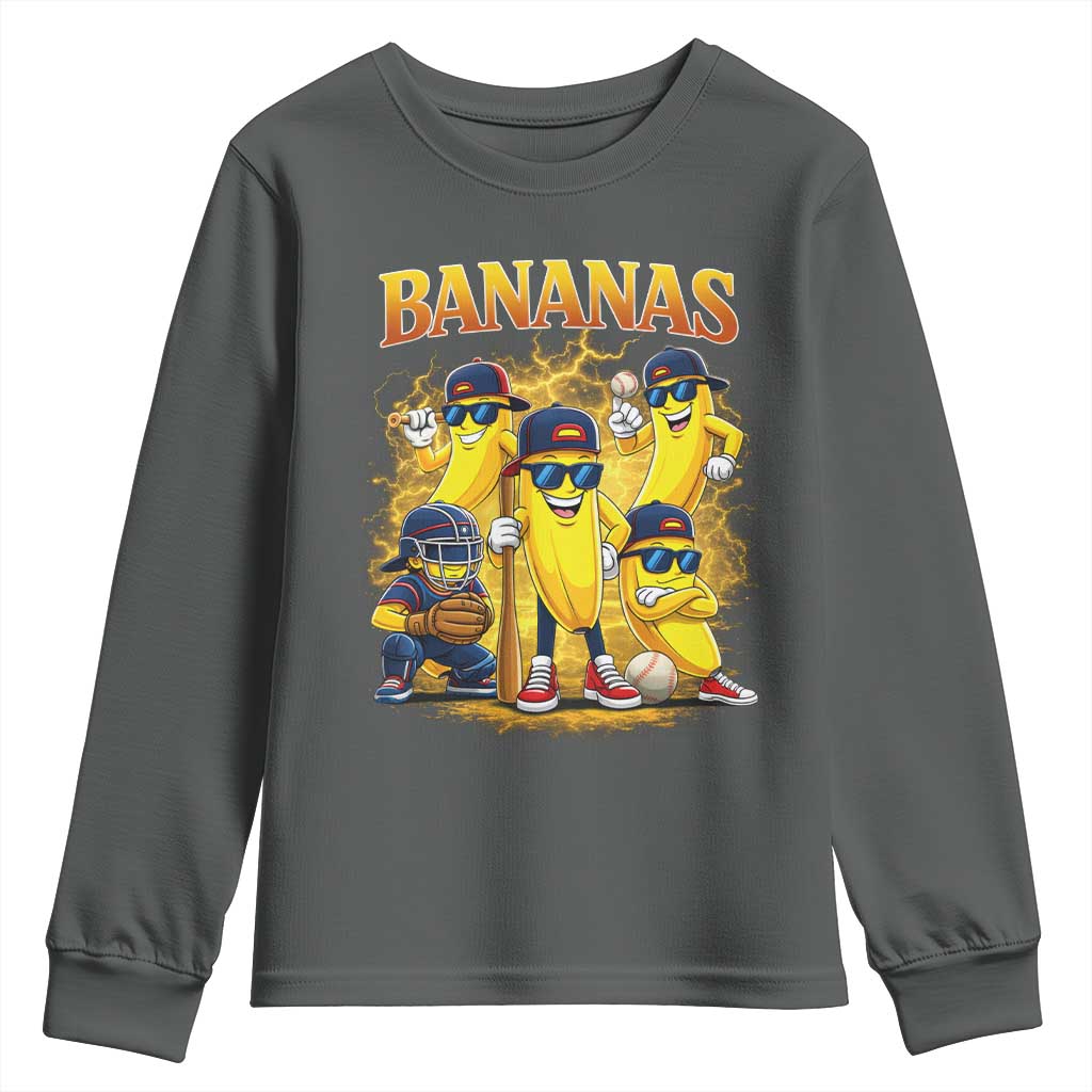 Funny Bananas Youth Sweatshirt Lets Go Banana Cute Banana Lovers Bootleg