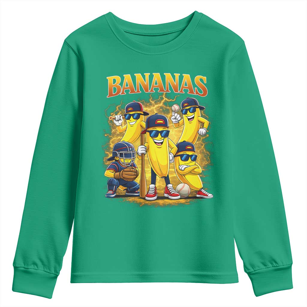 Funny Bananas Youth Sweatshirt Lets Go Banana Cute Banana Lovers Bootleg