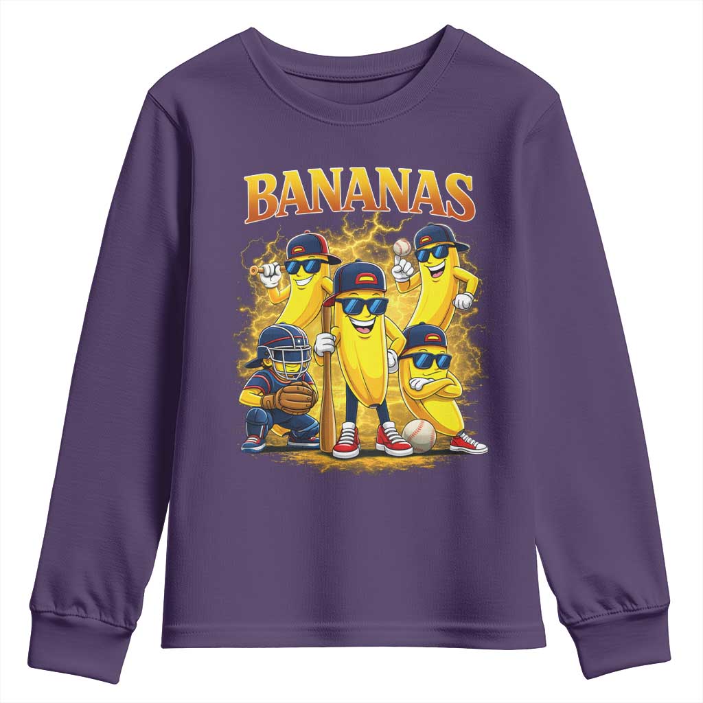 Funny Bananas Youth Sweatshirt Lets Go Banana Cute Banana Lovers Bootleg