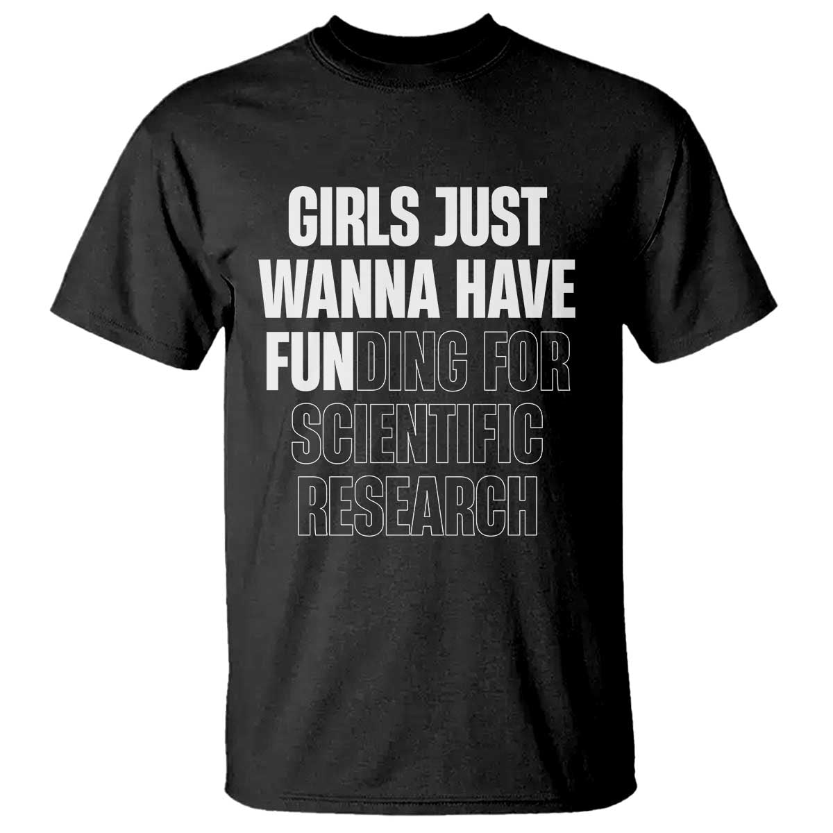 PHD Graduation T Shirt Girls Just Wanna Have Funding For Scientific Research