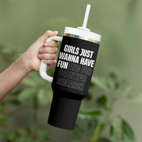 PHD Graduation Tumbler With Handle Girls Just Wanna Have Funding For Scientific Research