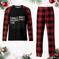 Girls Just Wanna Have Funding For Scientific Plaid Pajama Set PHD Graduation - Wonder Print Shop