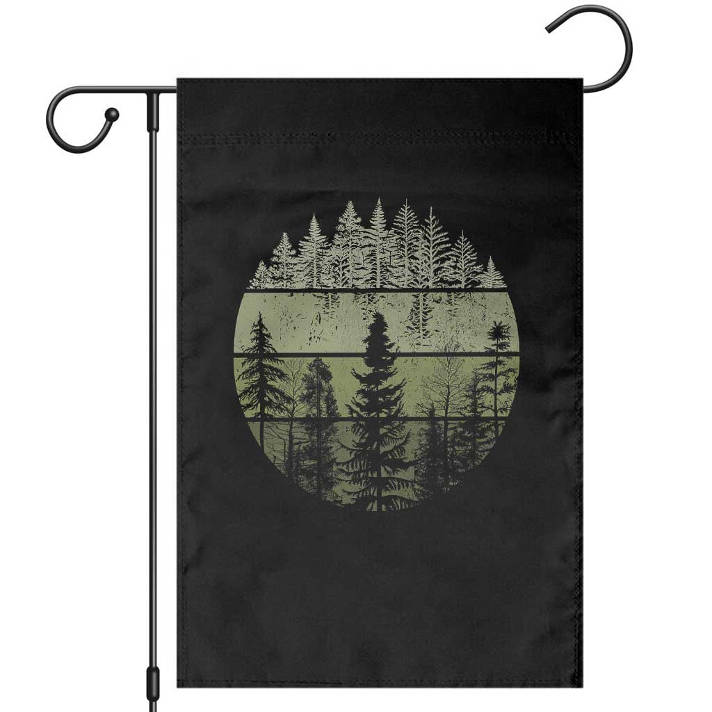 Retro Forest Trees Outdoors Nature Garden Flag Vintage Wildlife - Wonder Print Shop