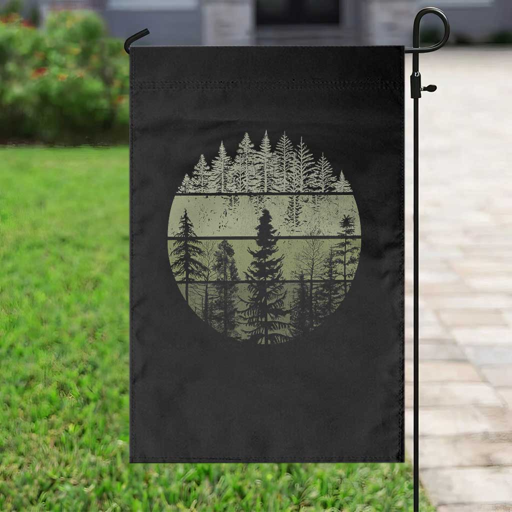 Retro Forest Trees Outdoors Nature Garden Flag Vintage Wildlife - Wonder Print Shop
