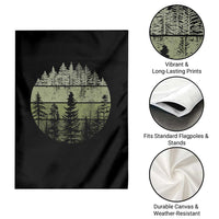 Retro Forest Trees Outdoors Nature Garden Flag Vintage Wildlife - Wonder Print Shop