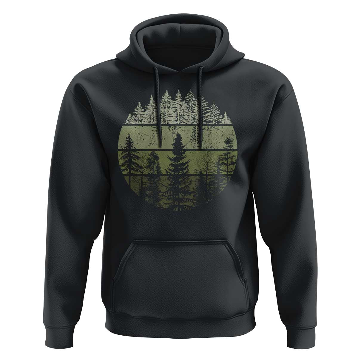 Retro Forest Trees Outdoors Nature Hoodie Vintage Wildlife - Wonder Print Shop