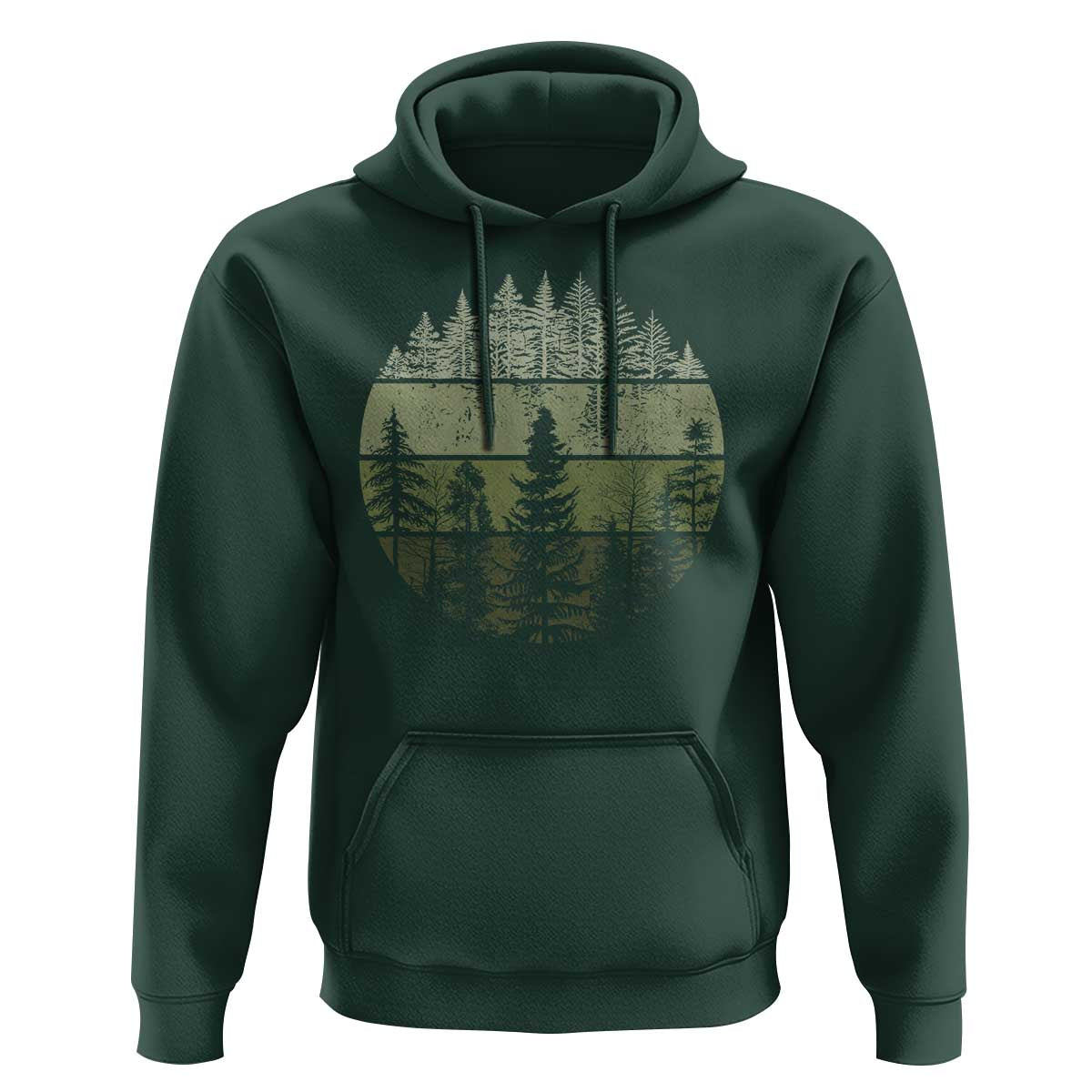 Retro Forest Trees Outdoors Nature Hoodie Vintage Wildlife - Wonder Print Shop