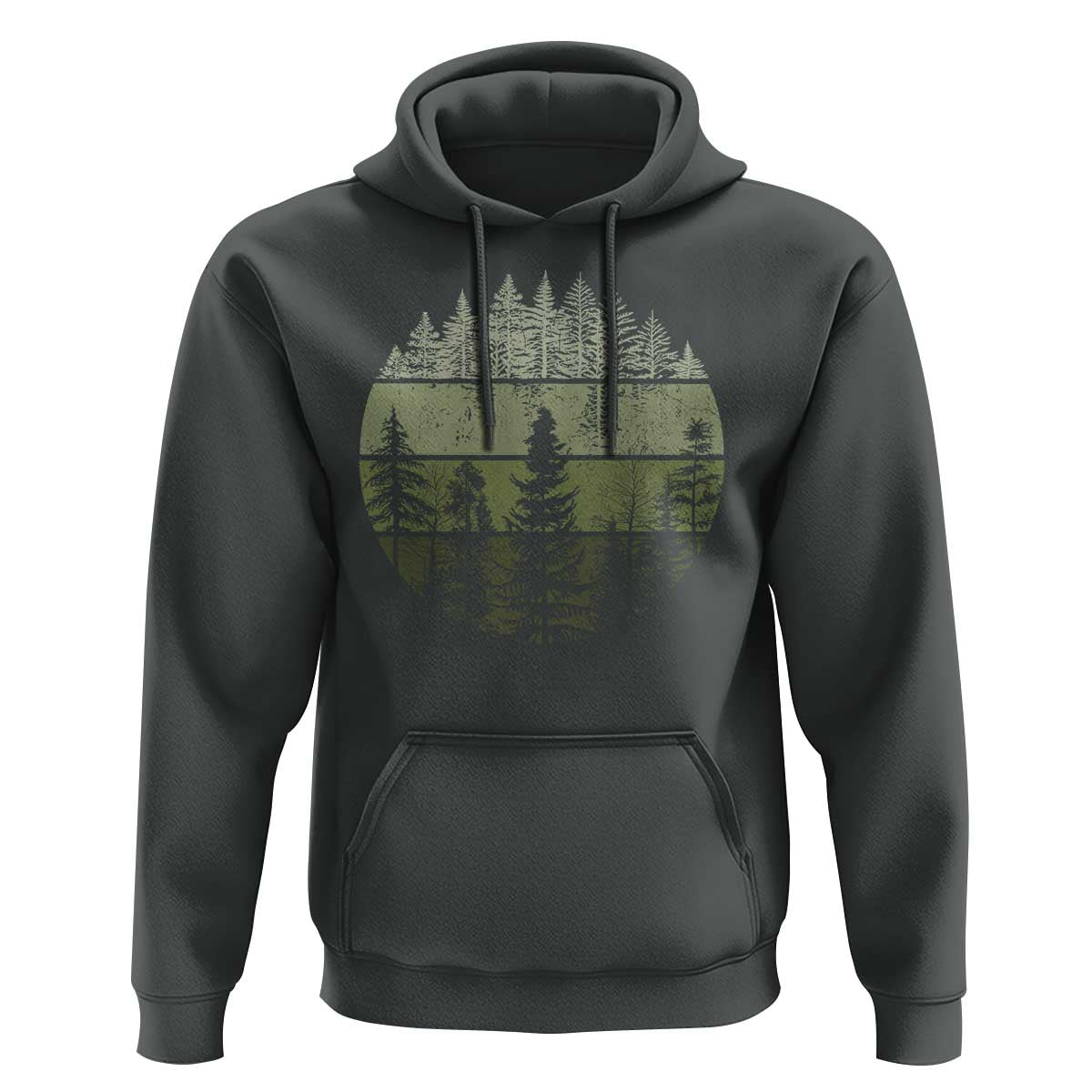 Retro Forest Trees Outdoors Nature Hoodie Vintage Wildlife - Wonder Print Shop