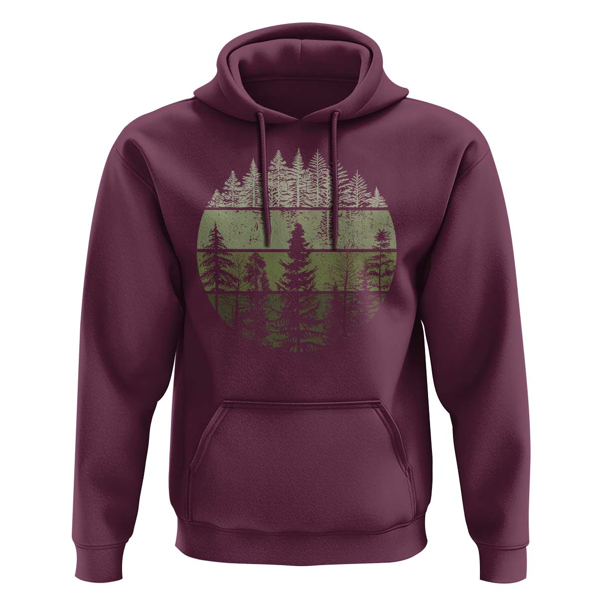Retro Forest Trees Outdoors Nature Hoodie Vintage Wildlife - Wonder Print Shop