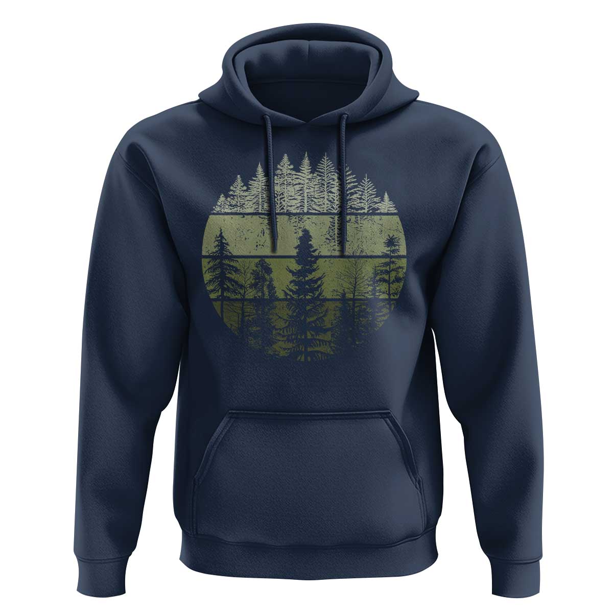 Retro Forest Trees Outdoors Nature Hoodie Vintage Wildlife - Wonder Print Shop