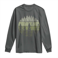 Retro Forest Trees Outdoors Nature Long Sleeve Shirt Vintage Wildlife - Wonder Print Shop