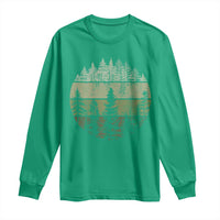 Retro Forest Trees Outdoors Nature Long Sleeve Shirt Vintage Wildlife - Wonder Print Shop