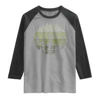 Retro Forest Trees Outdoors Nature Raglan Shirt Vintage Wildlife - Wonder Print Shop