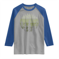 Retro Forest Trees Outdoors Nature Raglan Shirt Vintage Wildlife - Wonder Print Shop