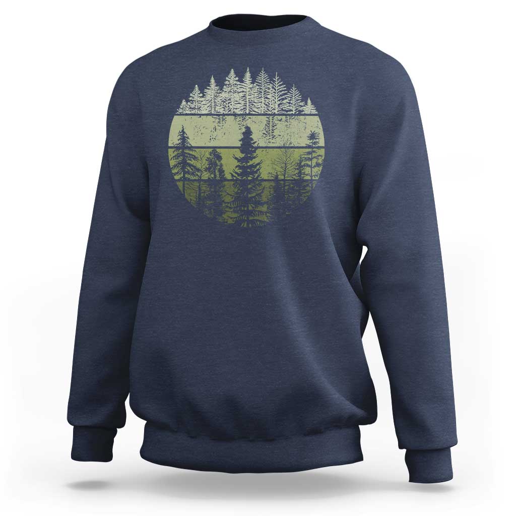 Retro Forest Trees Outdoors Nature Sweatshirt Vintage Wildlife - Wonder Print Shop
