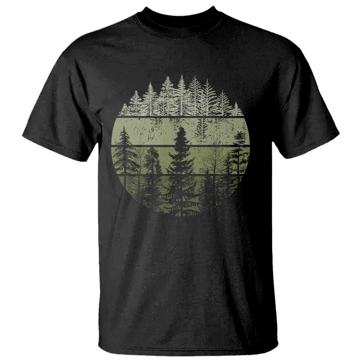 Retro Forest Trees Outdoors Nature T Shirt Vintage Wildlife - Wonder Print Shop