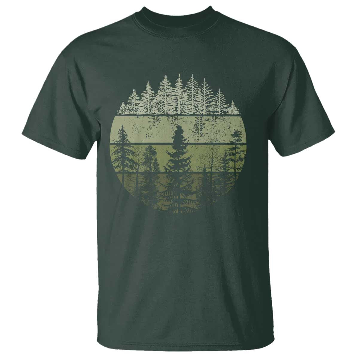 Retro Forest Trees Outdoors Nature T Shirt Vintage Wildlife - Wonder Print Shop