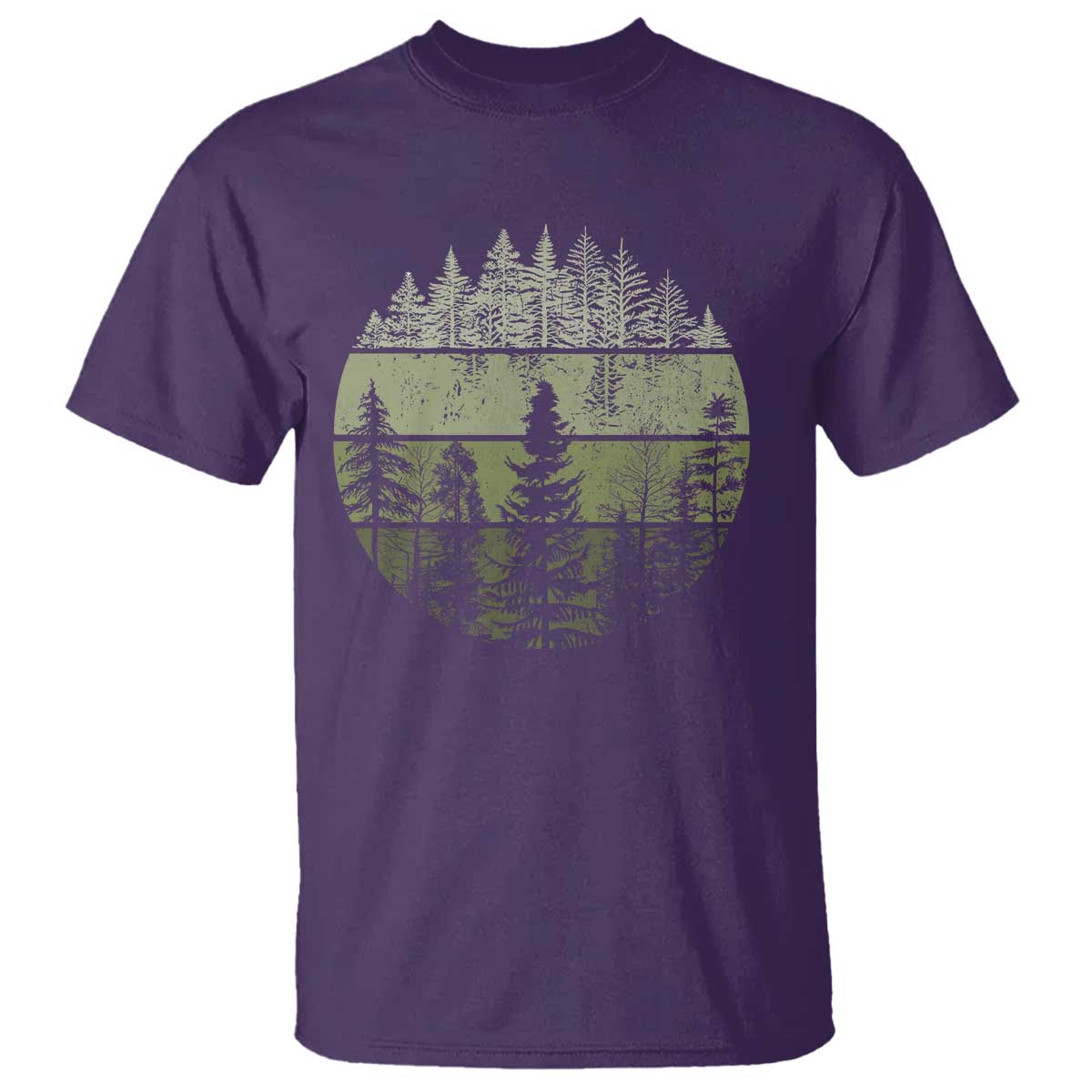 Retro Forest Trees Outdoors Nature T Shirt Vintage Wildlife - Wonder Print Shop