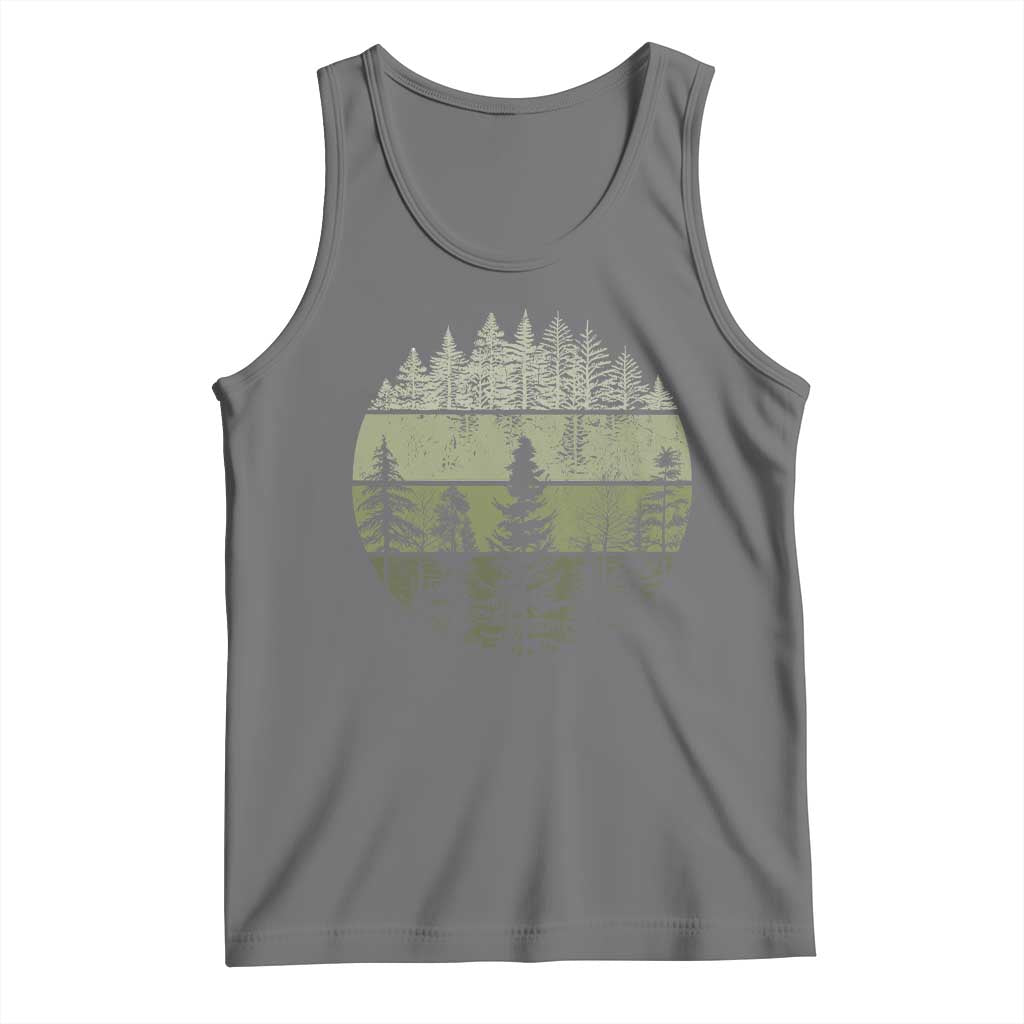 Retro Forest Trees Outdoors Nature Tank Top Vintage Wildlife - Wonder Print Shop